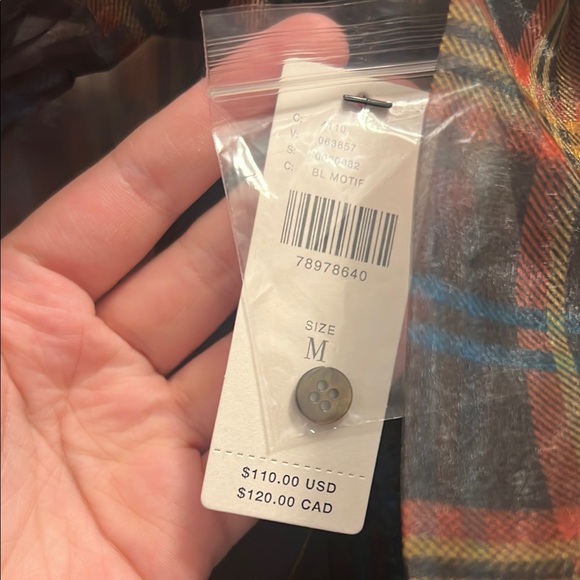 NWT Anthropologie Plaid Sheer Ruffle Top - Picture 4 of 8